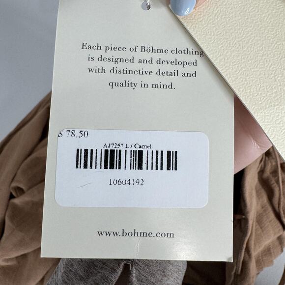 Allie Rose Bohme Jumpsuit Womens Large Brown Wide Leg Cutout Pleated Resort Boho - Picture 12 of 16